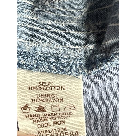 Button Front Lace-up Lattice Back Ruffled Hem Baby Doll Blouse Women's S Y2K Pep - Picture 12 of 13